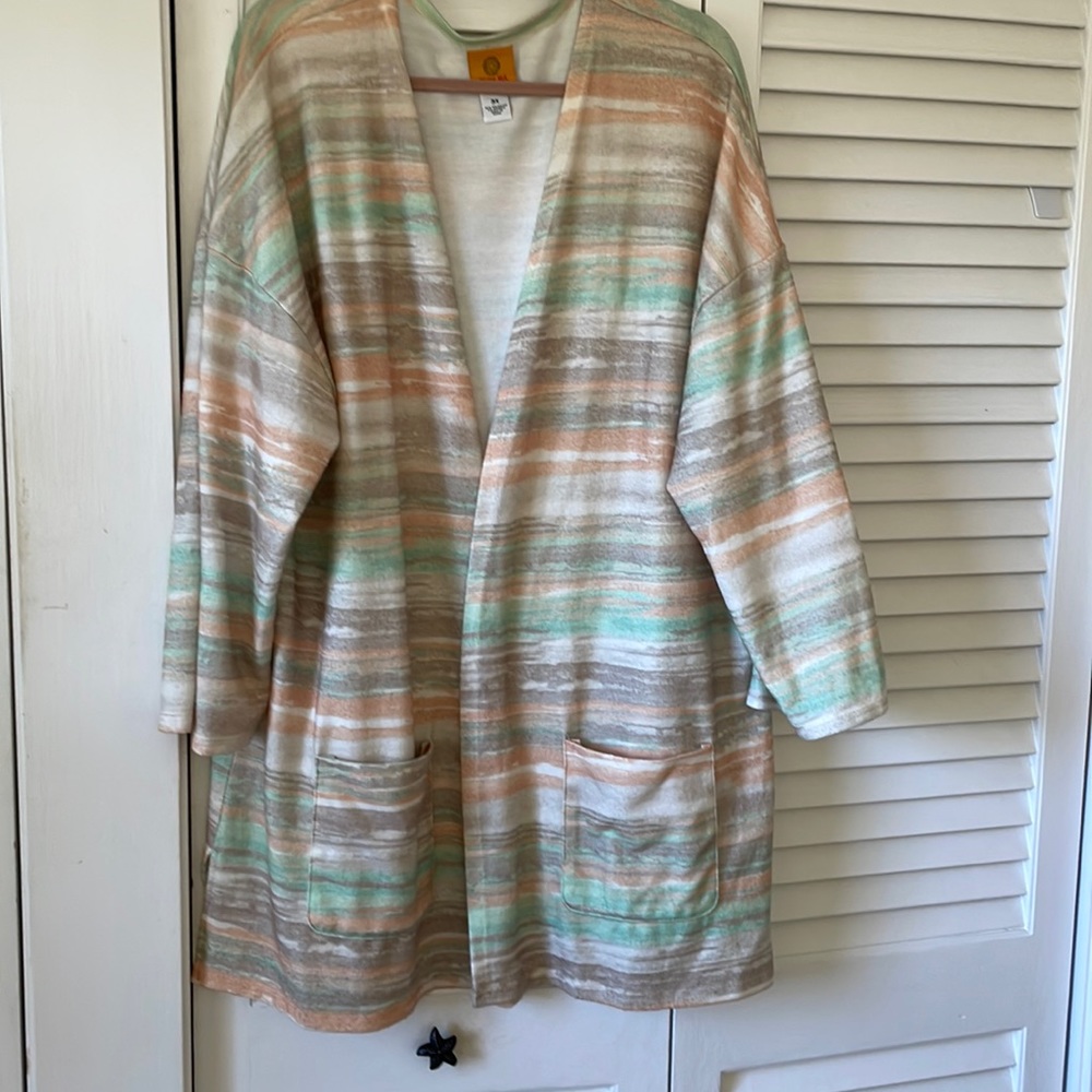 Ruby Rd. Fleece Cardigan,3X